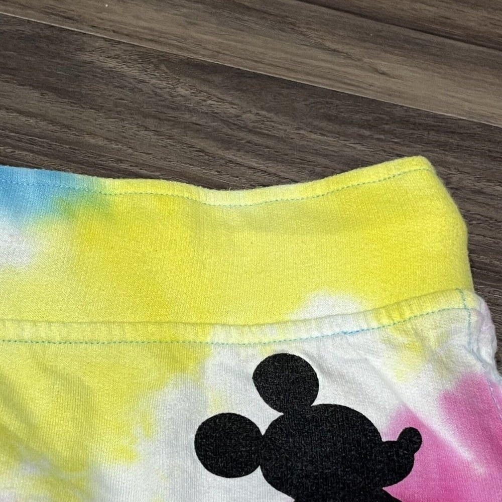 Disney Parks Rainbow Tie Dye Short Mickey Shorts Women Large - Picture 8 of 16